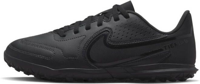 Nike Jr. Tiempo Legend 9 Club TF Voetbalschoenen voor kleuters kids (turf) Zwart