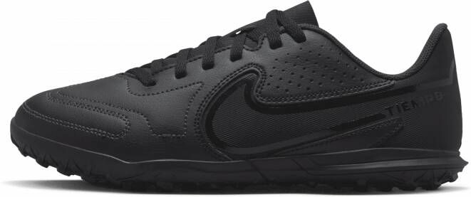 Nike Jr. Tiempo Legend 9 Club TF Voetbalschoenen voor kleuters kids (turf) Zwart - Foto 2