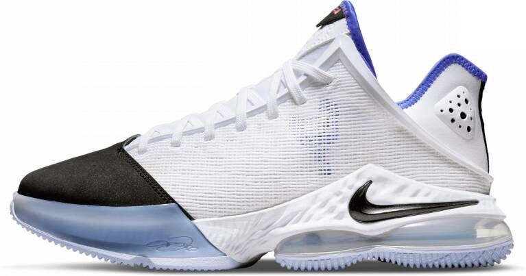 Nike Lebron 19 Low White Black Medium Blue Siren Red Schoenmaat 44 1 2 Basketball Performance Low DH1270 100 - Foto 2