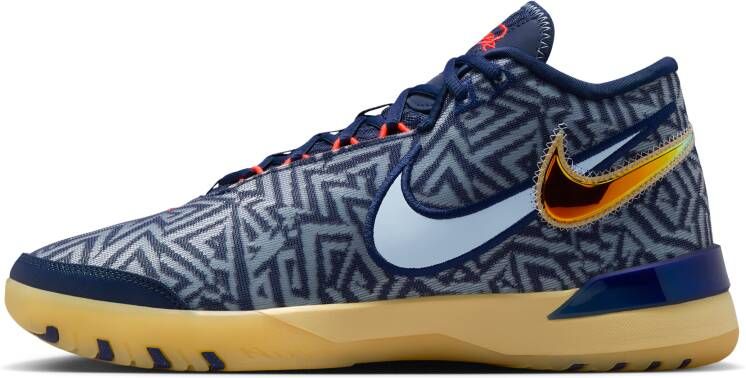Nike LeBron Heren Schoenen Blauw Maat: 40.5 Mesh Synthetisch Foot Locker