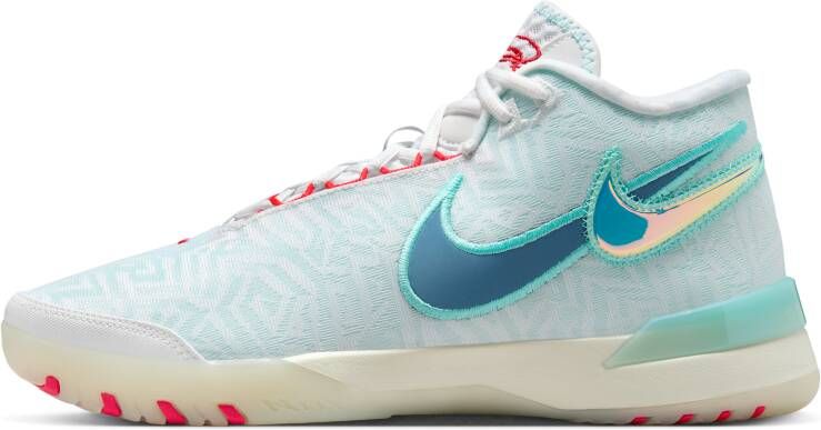 Nike LeBron Heren Schoenen Wit Maat: 42.5 Mesh Synthetisch Foot Locker