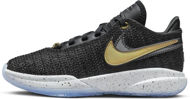 Nike Lebron 20 Fab 5 Gs Black Metallic Gold-White-Pure Platinum Basketballshoes grade school DQ8651-003