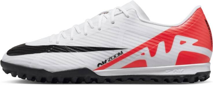 Nike Zoom Mercurial Vapor 15 Academy Turf Voetbalschoenen (TF) Wit Felrood Zwart