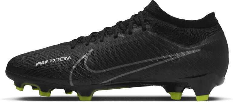 Nike Zoom Mercurial Vapor 15 Pro Gras Voetbalschoenen (FG) Zwart Grijs Neon Geel - Foto 3