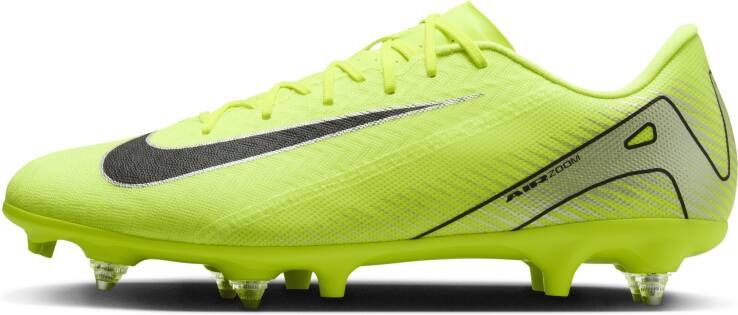 Nike Zoom Mercurial Vapor 16 Academy IJzeren-Nop Voetbalschoenen (SG) Anti-Clog Neongeel Zwart Zilver