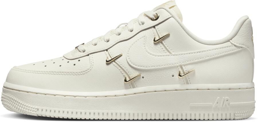 Nike Air Force Sneakers Dames Wit Leer Textil