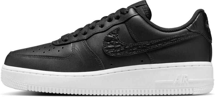 Nike Air Force Sneakers Dames Zwart Mesh Synthetisch