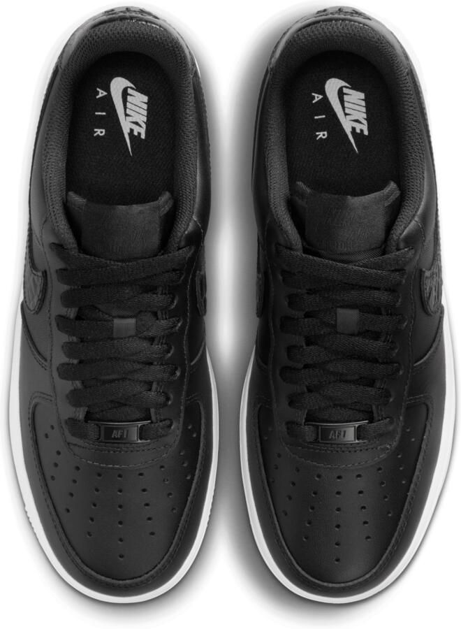 Nike Air Force Sneakers Dames Zwart Mesh Synthetisch - Foto 2