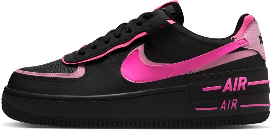 Nike Air Force Sneakers Dames Zwart Mesh Synthetisch - Foto 1