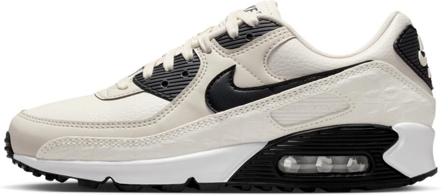 Nike Air Max 90 Sneakers Dames Wit Leer Textil