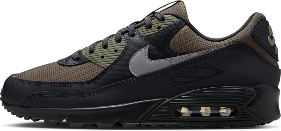 Nike Air Max 90 Sneakers Zwart Bruin Groen Donkergrijs
