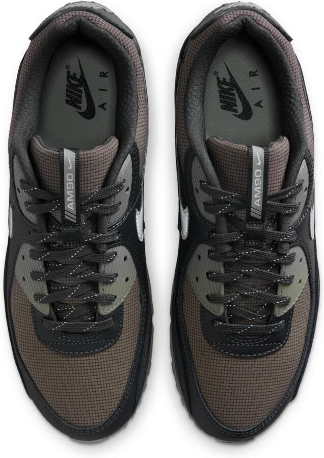 Nike Air Max 90 Sneakers Zwart Bruin Groen Donkergrijs - Foto 2