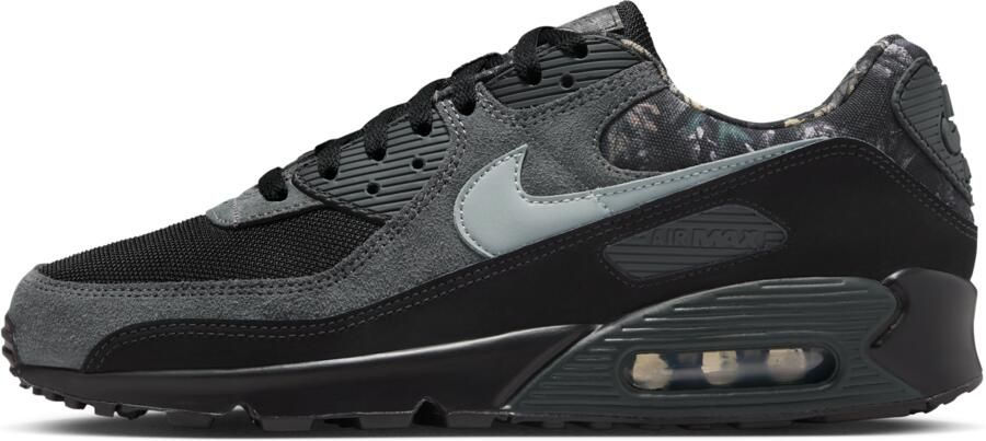 Nike Air Max 90 Sneakers Heren Zwart Mesh Synthetisch