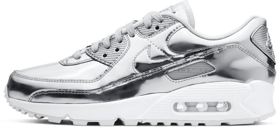 Nike Air Max 90 Sneakers Dames Grijs Leer Textil - Foto 2