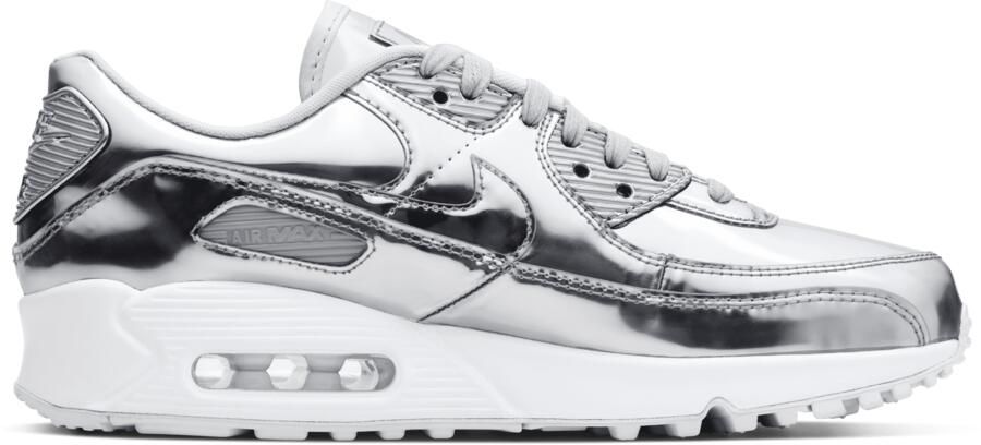 Nike Air Max 90 Sneakers Dames Grijs Leer Textil - Foto 4