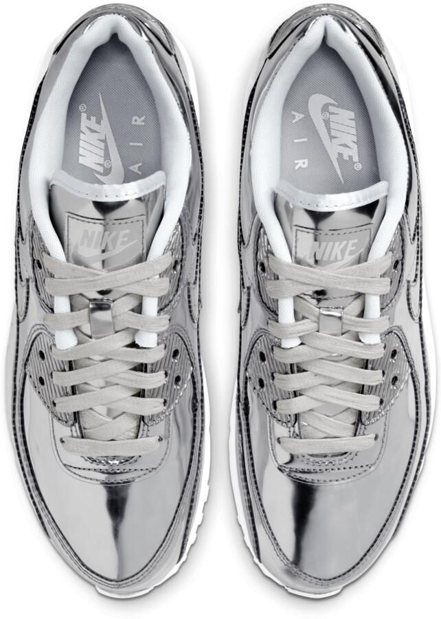 Nike Air Max 90 Sneakers Dames Grijs Leer Textil - Foto 3