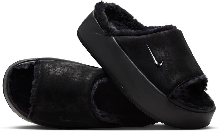 Nike Calm Slippers en Sandalen Dames Zwart Mesh Synthetisch