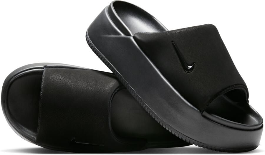 Nike Calm Sneakers Dames Zwart Mesh Synthetisch