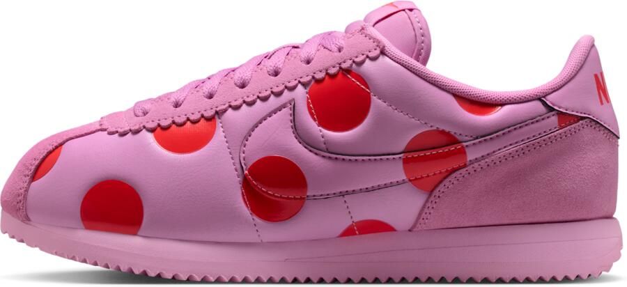 Nike Cortez Sneakers Dames Roze Mesh Synthetisch