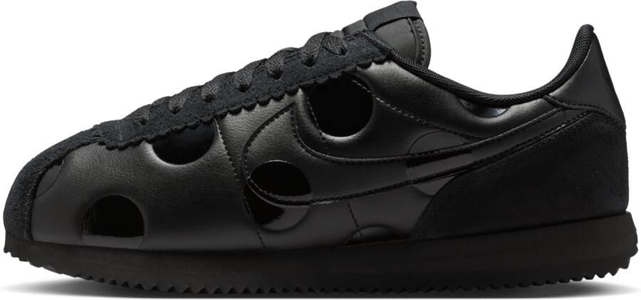 Nike Cortez Sneakers Dames Zwart Mesh Synthetisch