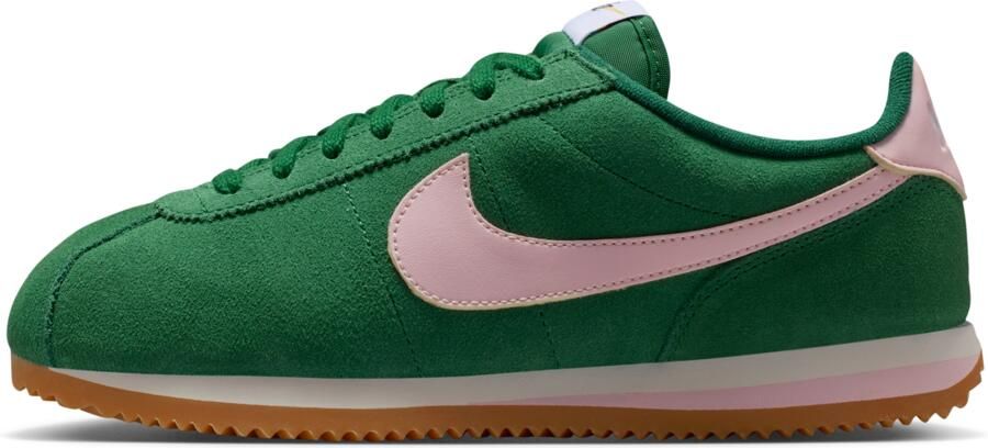 Nike Cortez Sneakers Dames Groen Mesh Synthetisch
