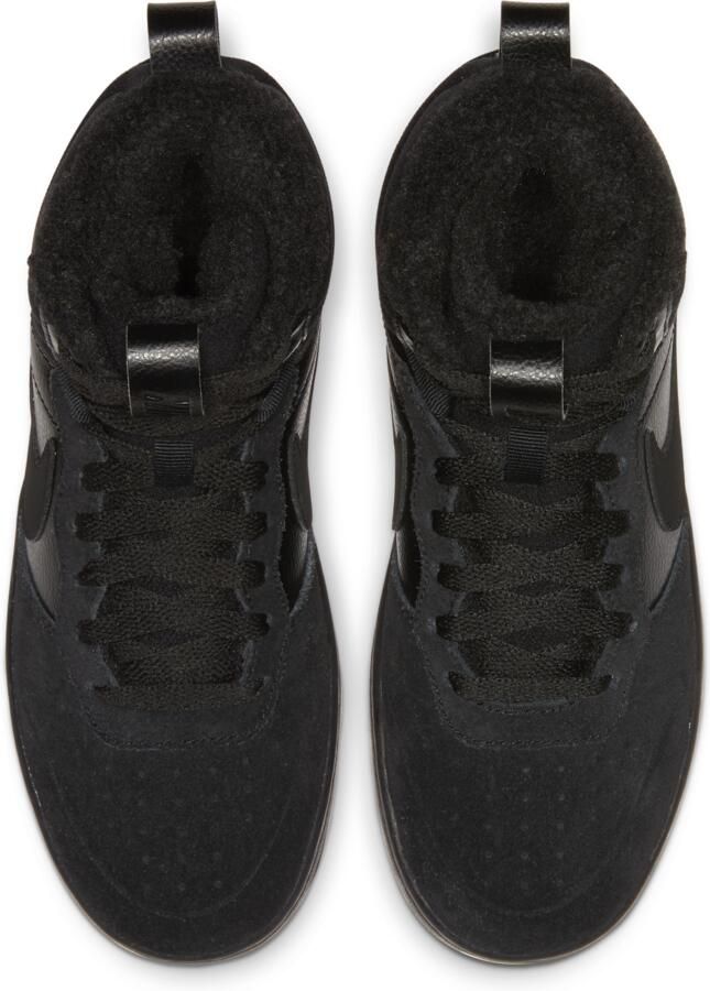 Nike Kids Zwarte Nike Hoge Sneaker Court Borough Mid Kids