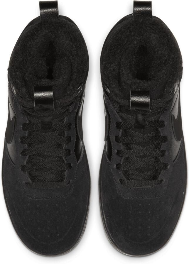 Nike Kids Zwarte Nike Hoge Sneaker Court Borough Mid Kids - Foto 2