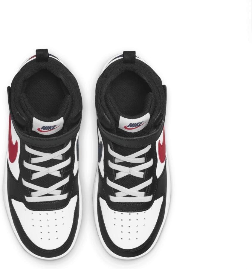 Nike court borough mid 2 sneakers wit rood kinderen - Foto 6