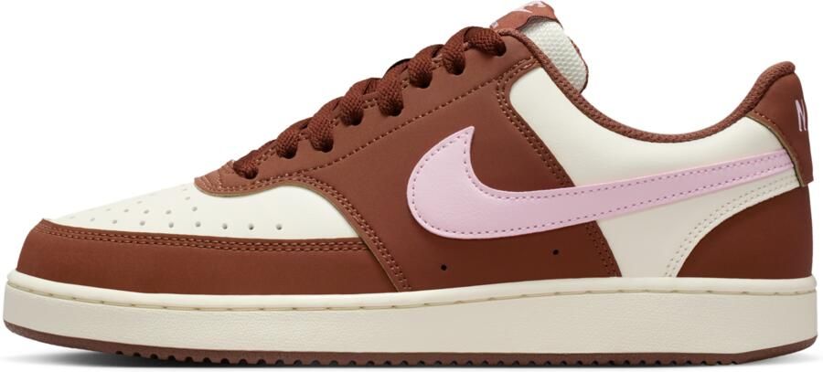 Nike Court Vision Low Sneakers Dames Wit Mesh Synthetisch