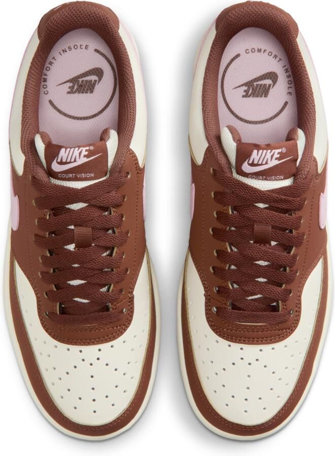 Nike Court Vision Low Sneakers Dames Wit Mesh Synthetisch - Foto 2
