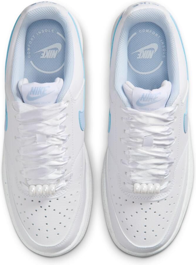 Nike Court Vision Low Sneakers Dames Wit Mesh Synthetisch - Foto 2