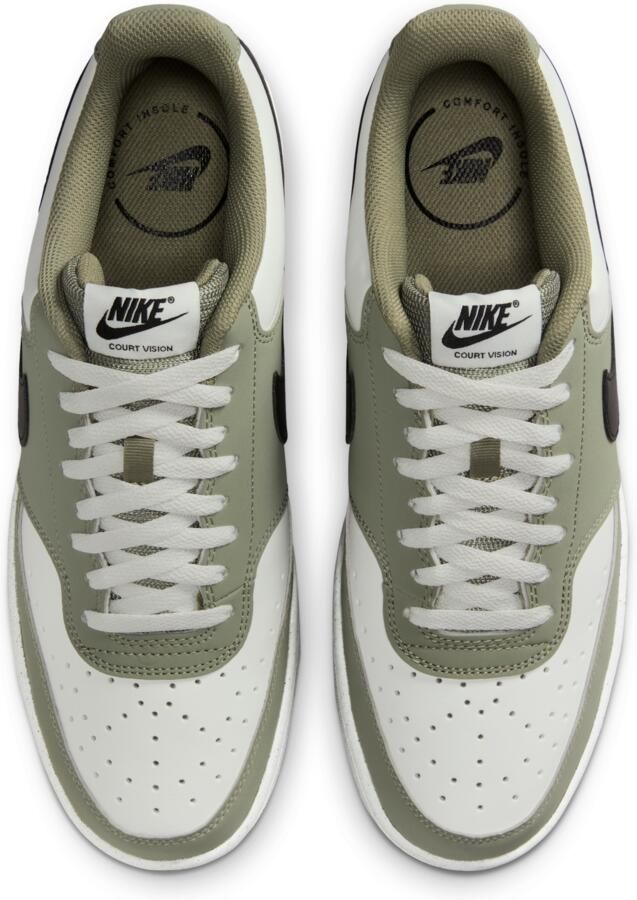 Nike Court Vision Low Sneakers Wit Olijfgroen Zwart - Foto 2