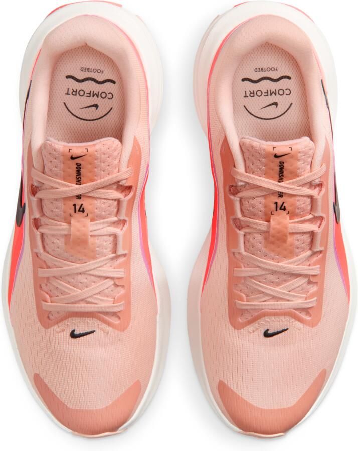 Nike Downshifter 14 hardloopschoenen voor dames (straat) Oranje - Foto 2