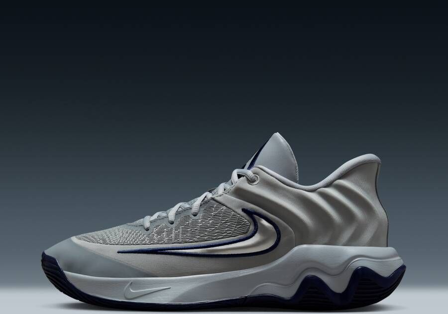 Nike Giannis Immortality 4 Sneakers Heren Grijs Mesh Synthetisch