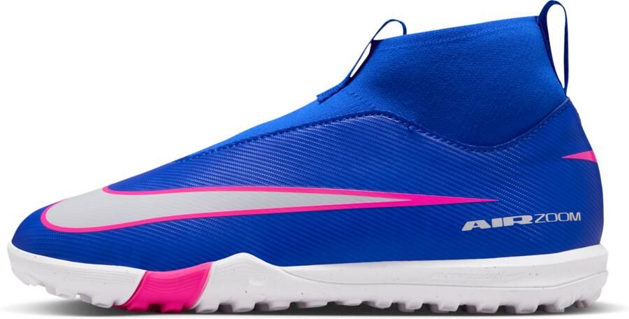 Nike Jr. Mercurial Superfly 10 Academy high top voetbalschoenen voor kleuters kids (turf) Blauw