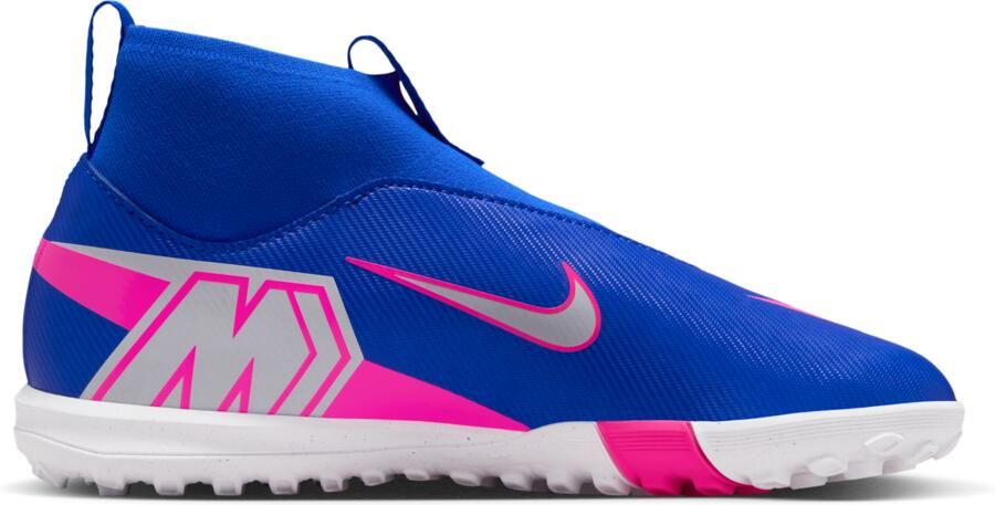 Nike Jr. Mercurial Superfly 10 Academy high top voetbalschoenen voor kleuters kids (turf) Blauw - Foto 3