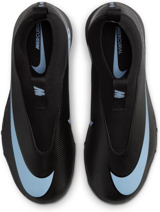 Nike Jr. Mercurial Superfly 10 Academy high top voetbalschoenen voor kleuters kids (turf) Zwart