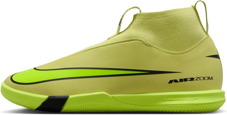 Nike Jr. Mercurial Superfly 10 Academy high top zaalvoetbalschoenen voor kleuters kids Groen