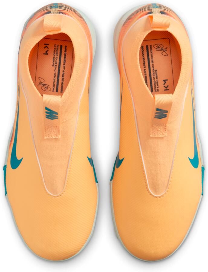 Nike Jr. Mercurial Superfly 10 Academy 'Kylian Mbappé' high top voetbalschoenen voor kids (turf) Oranje - Foto 2