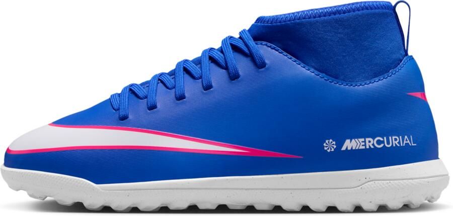 Nike Jr. Mercurial Superfly 10 Club high-top voetbalschoenen voor kleuters kids (turf) Blauw