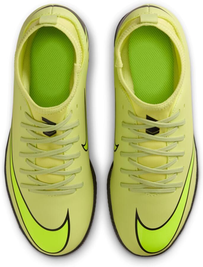 Nike Jr. Mercurial Superfly 10 Club high top zaalvoetbalschoenen voor kleuters kids Groen - Foto 2