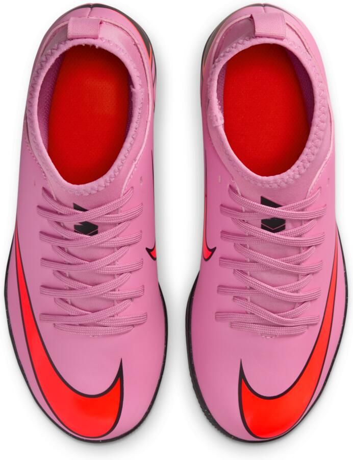 Nike Jr. Mercurial Superfly 10 Club high top zaalvoetbalschoenen voor kleuters kids Roze - Foto 2