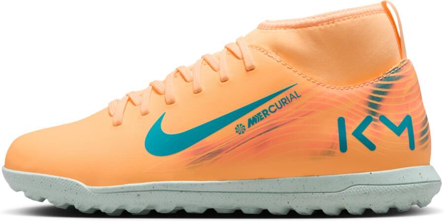 Nike Jr. Mercurial Superfly 10 Club 'Kylian Mbappé' high-top voetbalschoenen voor kids (turf) Oranje - Foto 4