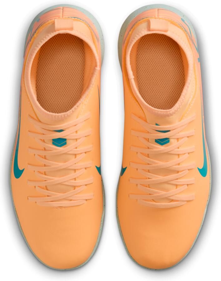 Nike Jr. Mercurial Superfly 10 Club 'Kylian Mbappé' high-top voetbalschoenen voor kids (turf) Oranje