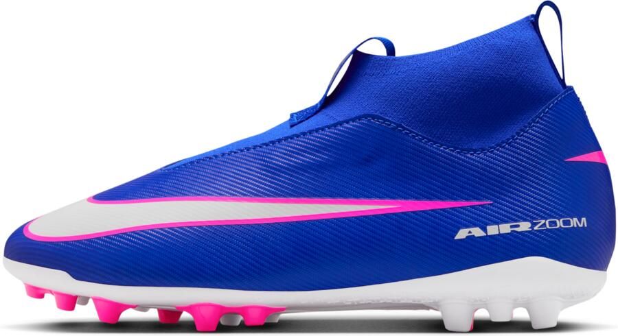 Nike Jr. Mercurial Superfly 10 Academy high-top voetbalschoenen voor kleuters kids (kunstgras) Blauw