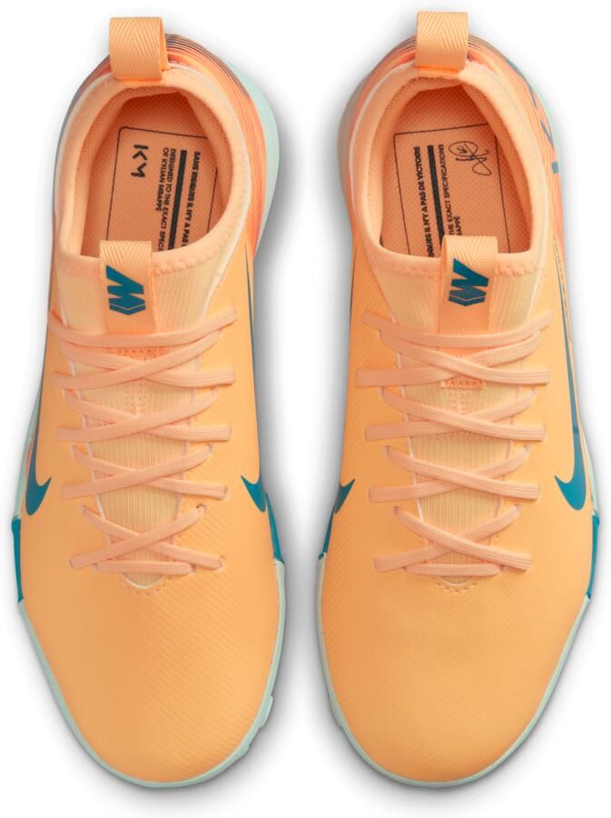 Nike Jr. Mercurial Vapor 16 Academy 'Kylian Mbappé' low-top voetbalschoenen voor kids (turf) Oranje