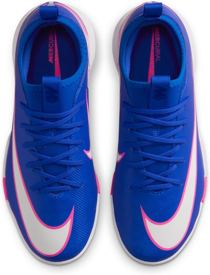 Nike Jr. Mercurial Vapor 16 Academy low top zaalvoetbalschoenen voor kleuters kids Blauw - Foto 2