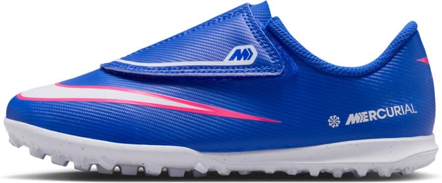 Nike Jr. Mercurial Vapor 16 Club low-top voetbalschoenen voor kleuters (turf) Blauw