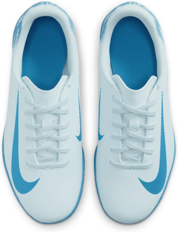 Nike Jr. Mercurial Vapor 16 Club low-top zaalvoetbalschoenen voor kleuters kids Blauw - Foto 2