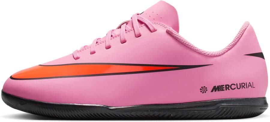 Nike Jr. Mercurial Vapor 16 Club low-top zaalvoetbalschoenen voor kleuters kids Roze